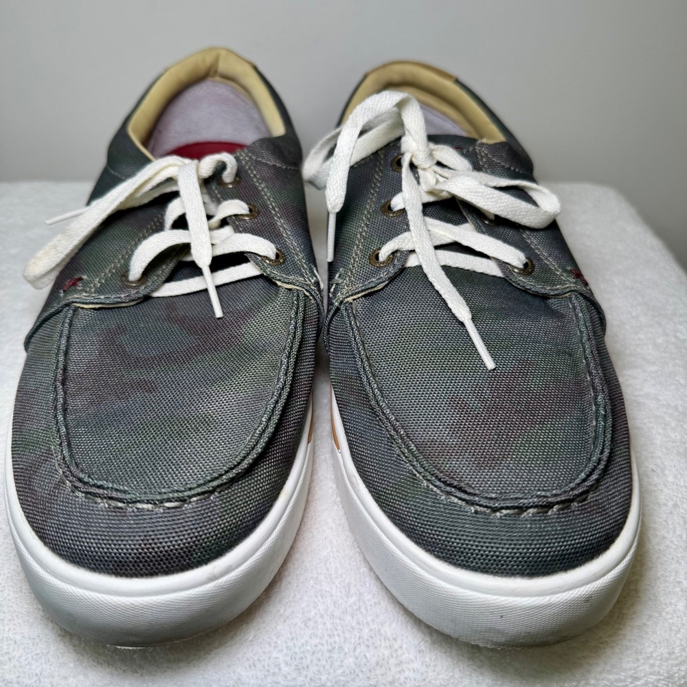Twisted X Mens Kicks Camo Canvas Moc Toe Casual Sneakers Green Brown 11M